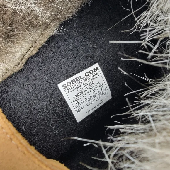 Sorel Boots Joan of Arctic Waterproof Winter Faux Fur Tall Insulated Tan Suede - Picture 13 of 14